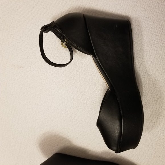 Platform Sandals Ankle Strap Peep Toe Wedge US 6 Bamboo - Picture 6 of 15